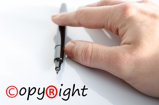 Copyright Concept Isolated Over White Background