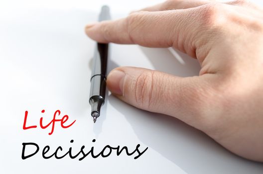 Life Decisions Concept Isolated Over White Background