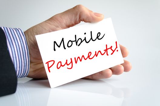 Mobile Payments Concept Isolated Over White Background