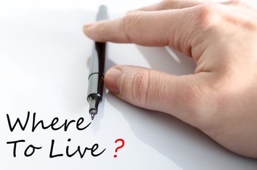Where To Live Concept Isolated Over White Background