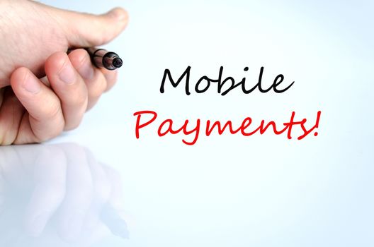 Mobile Payments Concept Isolated Over White Background