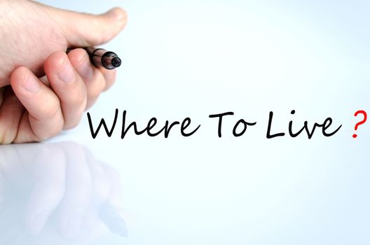 Where To Live Concept Isolated Over White Background
