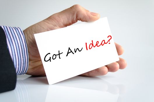 Got An Idea Concept Isolated Over White Background