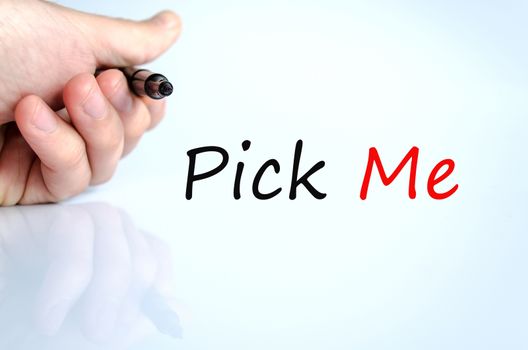 Pick Me Concept Isolated Over White Background