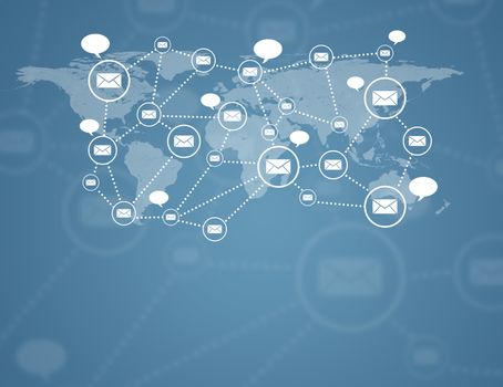 Social network, communication in global computer networks