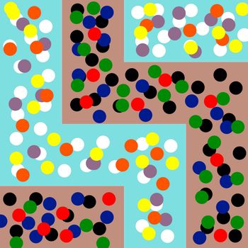 Digital computer graphic - abstraction background with a circles for design.