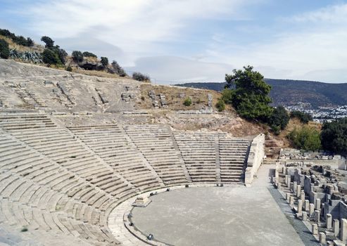 Ruins of Halicarnassus amphiteatre in Bodrum, Turkey