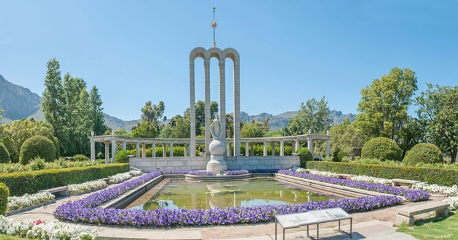 The Huguenot monument in Franschoek, South Africa, which commemorates the arrival of the French Huguenots in the 17th century.
