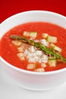 tomato soup gazpacho with vegetable