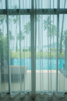 curtains with beach view