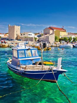 Adriatic Town of Razanac colorful waterfront, Dalmatia, Croatia