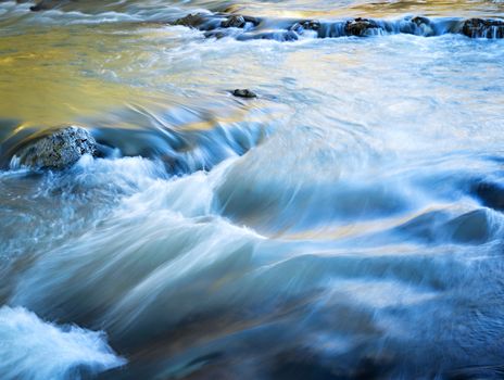 abstract background autumn evening wild river
