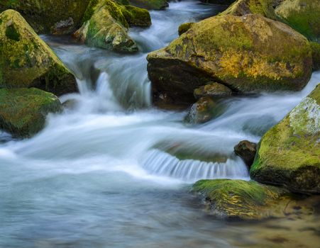 abstract background autumn mountain stream river