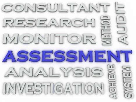 3d image Assessment issues concept word cloud background