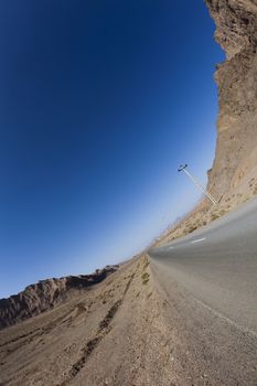 Desert dunes in Iran, wonderful saturated travel theme
