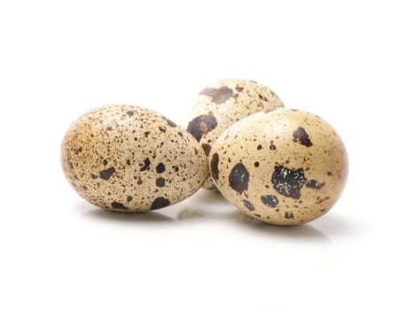 quail eggs isolated on white background