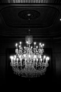 Chrystal chandelier close-up