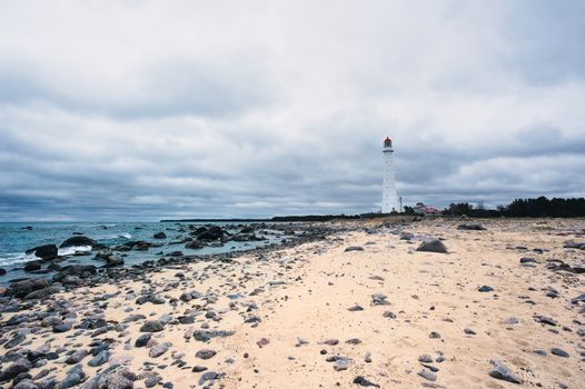 Seaside lighthouse overlooking the sea