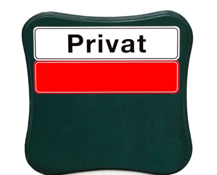 Plate Private with space for your design