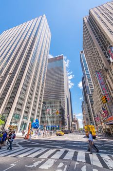 NEW YORK CITY - MAY 22, 2013: Times Square on a spring day. Approximately 330,000 people pass through Times Square daily