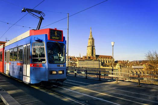 Bern, Capital of Switzerland with tramay