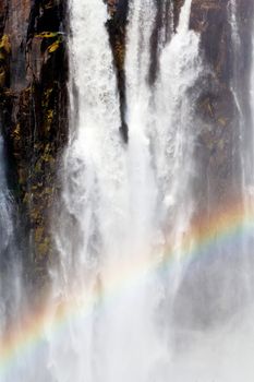 The Victoria falls is the largest curtain of water in the world (1708 meters wide). The falls and the surrounding area is the National Parks and World Heritage Site - Zambia, Zimbabwe 