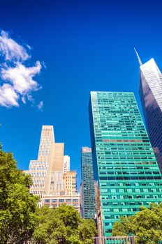 New York skyline from Bryant Park.