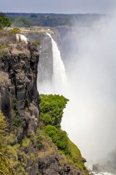 The Victoria falls is the largest curtain of water in the world (1708 meters wide). The falls and the surrounding area is the National Parks and World Heritage Site - Zambia, Zimbabwe 