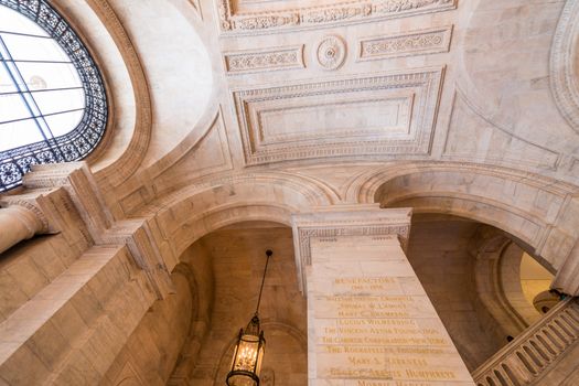 NEW YORK CITY - MAY 20: Interior of New York Public Library on May 20, 2013 in Manhattan, New York City. New York Public Library is the third largest public library in North America