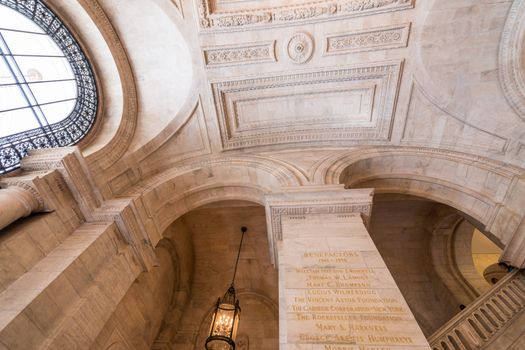 NEW YORK CITY - MAY 20: Interior of New York Public Library on May 20, 2013 in Manhattan, New York City. New York Public Library is the third largest public library in North America