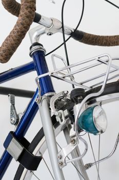 Close up of Touring Bicycle on white background 