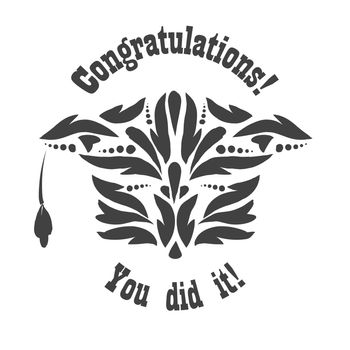 Greeting Card With Congratulations Graduate Completion of Studies