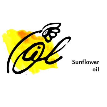 Design element sunflower oil for your ideas