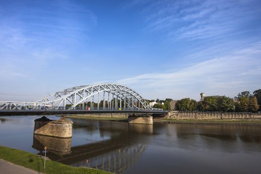 Marshal Jozef Pilsudski bridge over Wisla river, Krakow, Poland