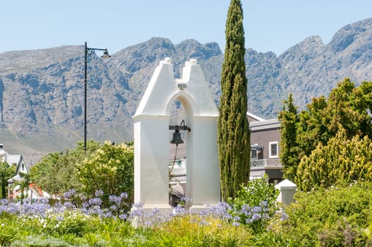 FRANSCHOEK, SOUTH AFRICA - DECEMBER 11, 2014: Bell at the Dutch Reformed Church in Franchoek in the Western Cape Province of South Africa