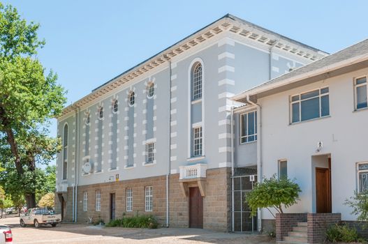 PAARL, SOUTH AFRICA - DECEMBER 11, 2014:  Rear view of the Hall of the Dutch Reformed Church, Noorder-Paarl