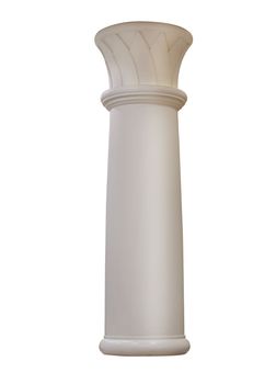 beautiful marble column on a white background. Isolated