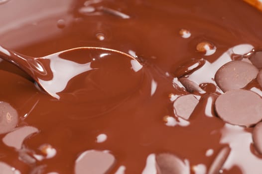 Ingredients for preparation of artisanal chocolate bar with dried fruits