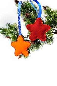 Christmas toys of felt stars