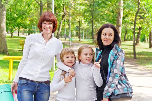 Photo of group beautiful people in summer