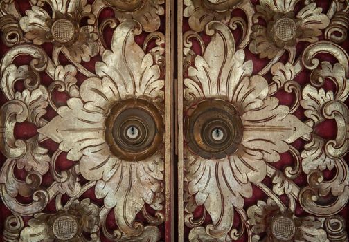 Traditional Balinese carved doors. A real masterpiece of traditional design.