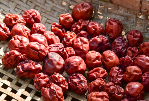 Dried red date or Chinese jujube.