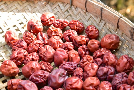 Dried red date or Chinese jujube.