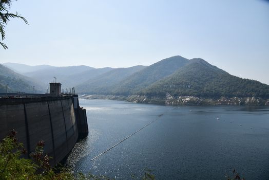 Electricity Generator front of Bhumibhon Dam, Tak, Thailand