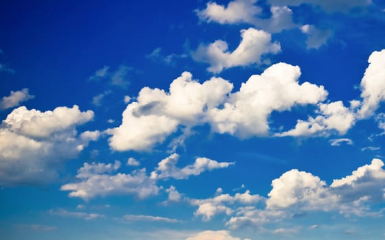 Blue sky with cloud closeup