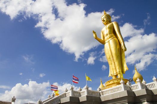 Phra buddha mongkhon maharaj; The largest standing buddha Statue in southem region. Hatyai Songkhla Thailand.