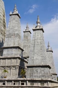 The khao rup chang cave tempie, the bodh gaya chedi of Thailand. Sadao district of Songkhla