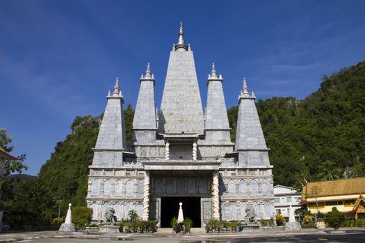 The khao rup chang cave tempie, the bodh gaya chedi of Thailand. Sadao district of Songkhla