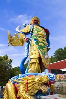 The white jade bodhisattva guan yin pavillion; The most beautiful statue of chaste, the best in southem Thailand.