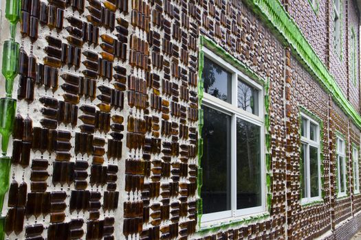 The wat khuat temple, an Astounding Temple made of bottles.Chana Songkhla Thailand.